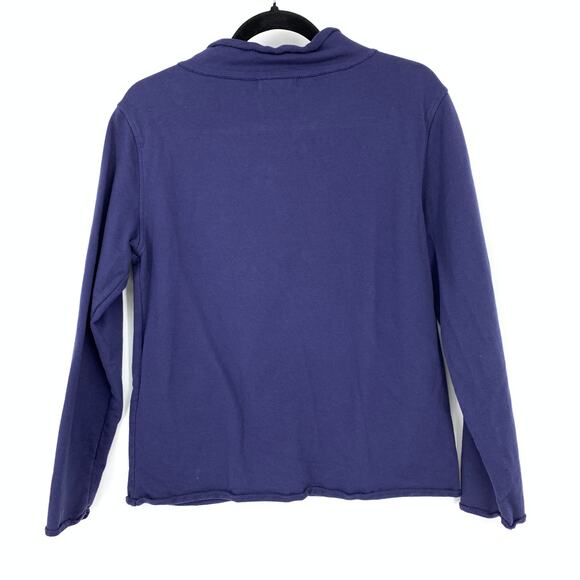 Escape By Habitat Clothes Pullover Sweatshirt Womens Size XS Blue Rolled Neck - Picture 2 of 6